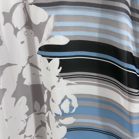 Taylor beautiful gray blue and black chiffon halter dress size 6 - Picture 6 of 8